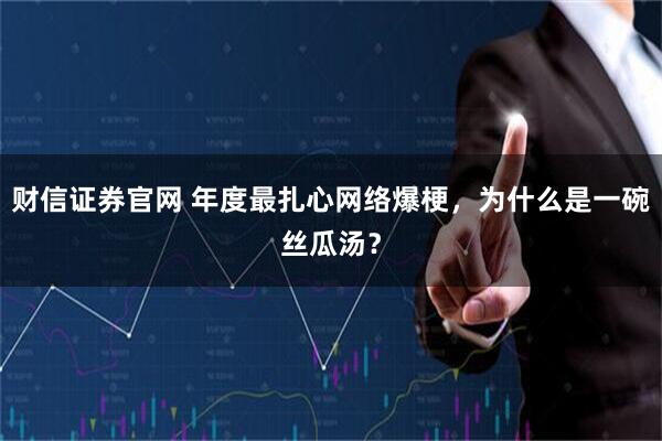 财信证券官网 年度最扎心网络爆梗，为什么是一碗丝瓜汤？