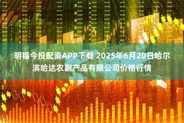 明福今投配资APP下载 2025年6月20日哈尔滨哈达农副产品有限公司价格行情
