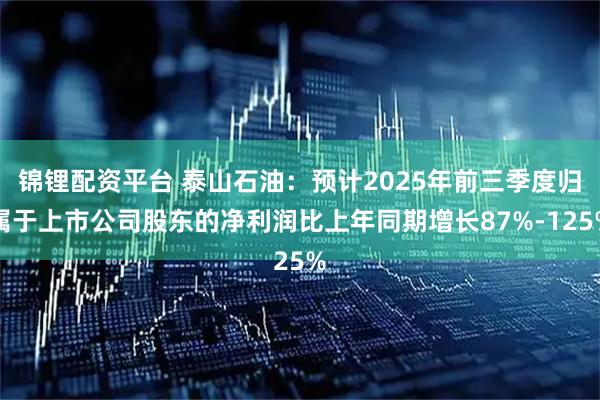 锦锂配资平台 泰山石油：预计2025年前三季度归属于上市公司股东的净利润比上年同期增长87%-125%