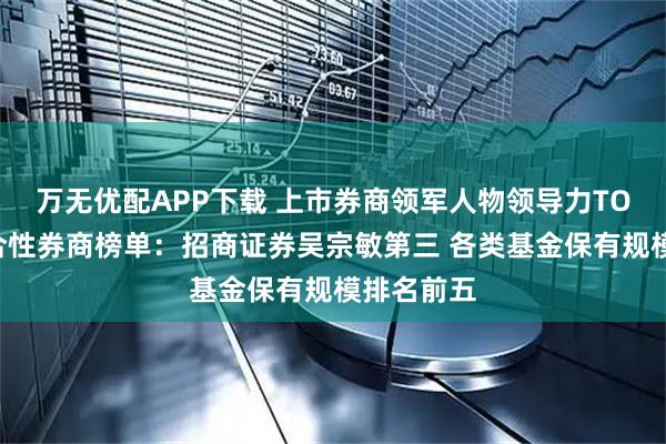 万无优配APP下载 上市券商领军人物领导力TOP榜丨综合性券商榜单：招商证券吴宗敏第三 各类基金保有规模排名前五
