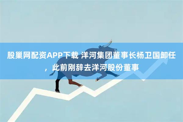 股巢网配资APP下载 洋河集团董事长杨卫国卸任，此前刚辞去洋河股份董事